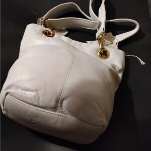 New Apt 9 White Leather Shoulder Bag